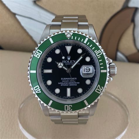 rolex submariner ghiera verde quadrante nero|Rolex Submariner verde.